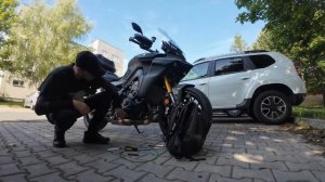 Замена масла на YAMAHA TRACER9 пошла не по плану))