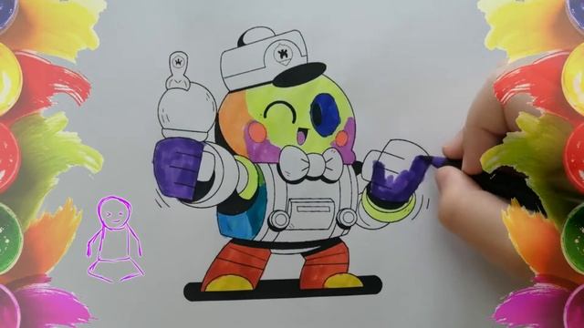 Как раскрасить Лу из БРАВЛ СТАРС | How to color Lou from BRAWL STARS смотреть онлайн