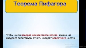 Теорема Пифагора