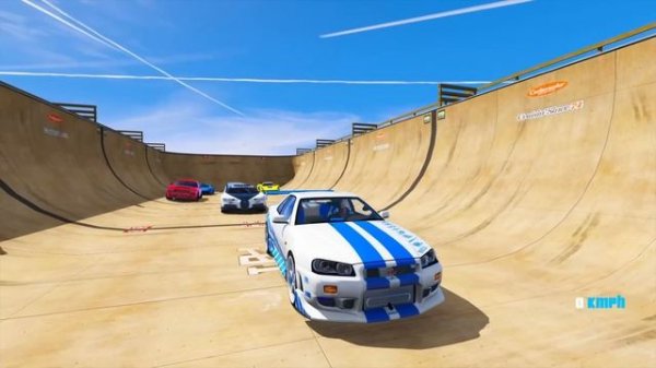 СПУСК БЕЗ ТОРМОЗОВ НА САМОМ ДЛИННОМ ПОЛИЦЕЙСКОМ ЛИМУЗИНЕ BUGATTI CHIRON ПО ТРАМПЛИНУ В ГТА 5