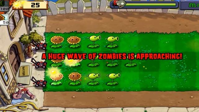 Прохожу первые 3 уровня в (зомби против растений) смотреть онлайн