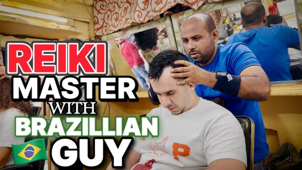 Brazilian Guy Taking Head Massage From ReikiMaster In Baba Sen’s Shop смотреть онлайн