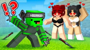 Я стал ниндзя - Все девочки в шоке в МАЙНКРАФТЕ, мультфильм смотреть онлайн