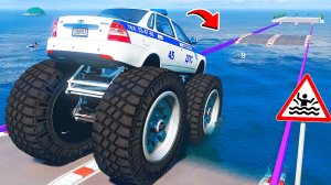 СМОЖЕТ ЛИ ГИГАНТСКАЯ ДПС ЛАДА ПРИОРА ПРОЕХАТЬ ГЛУБОКУЮ ЯМУ С ВОДОЙ В ГТА 5 МОДЫ - ЭКСПЕРИМЕНТЫ GTA 5