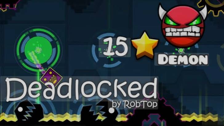 Deadlocked I by RobTop I Easy / Medium demon I 3 Coins I Geometry Dash