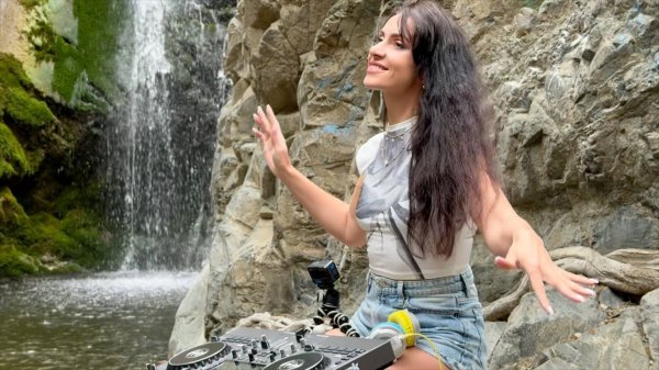 K_OXANA| Solace| Flowing ORGANIC house & techno DJ mix LIVE @Milomeris waterfall Cyprus