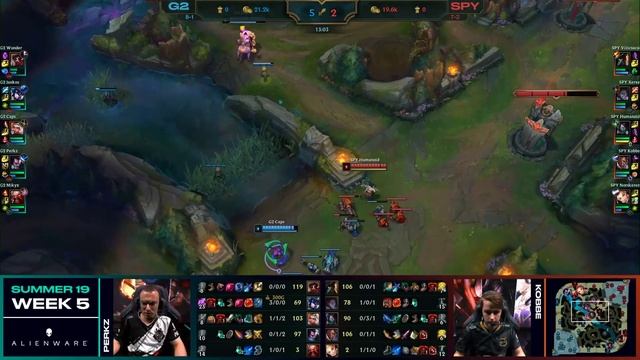 G2 Vs. SPY | Week 5 LEC Summer 2019 | Чемпионат Европы LCS EU | G2 Esports Splyce