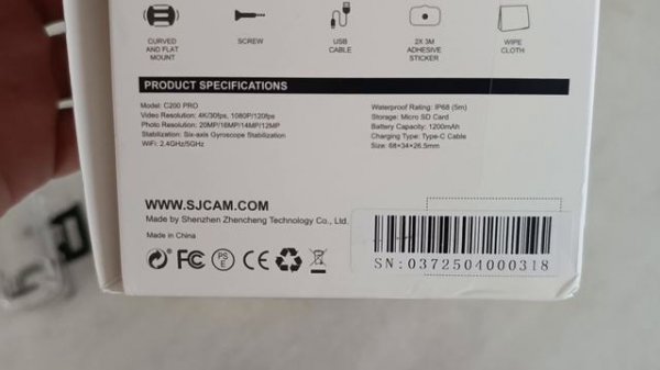 Action camera SJCAM C200 pro.Честный обзор.
