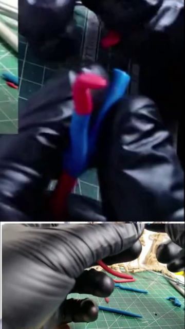 Как слепить человека паука из пластилина. #Лепка #Пластилин #Хобби смотреть онлайн