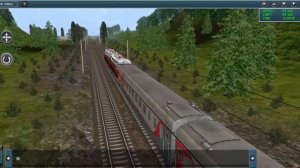 2чс4-002 с пассажирскими вагонами. Trainz android