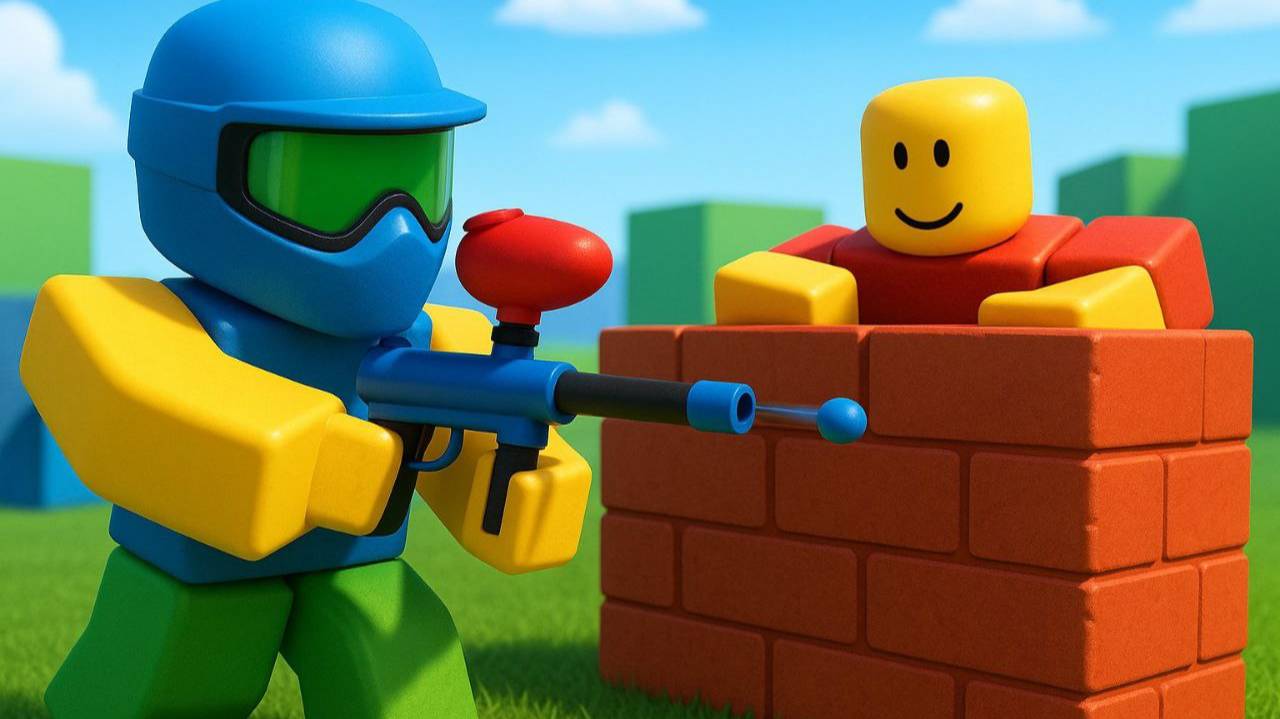 Пытаюсь стать топ 1 в пейнтболе В РОБЛОКСЕ