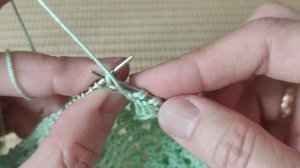 Ажурный узор спицами. Раппорт 2 петли и 2 ряда. Отлично ?