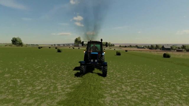 Farming Simulator 22 /прессовка травы на мтз 82.1/к.Владимировка