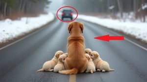 Собака с щенками остались на дороге, а хозяин не знал, что скоро его настигнет карма...