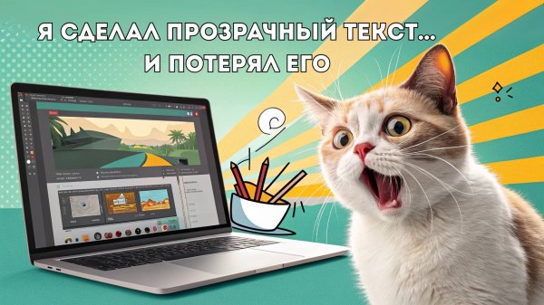 Как сделать прозрачный текст с обводкой в Мовавике