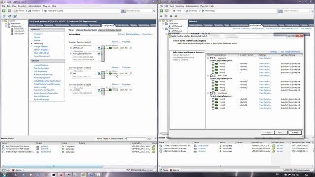 Как создать распределенный свич на vSphere. Distributed Switch смотреть онлайн