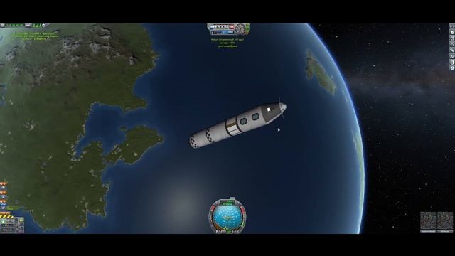 Временная станция на орбите в игре Kerbal Space Program