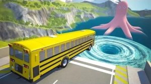 Гигантский водяной вихрь, разбивающийся на высокой скорости при прыжках