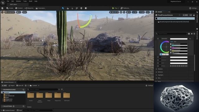 54 Настройка постобработки Post process в Unreal Engine смотреть онлайн