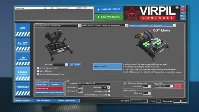 VPC Configuration Tool #2 — Комбинированные устройства | VIRPIL Controls