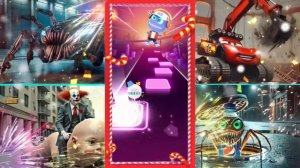 Полицейская машина-монстр🆚 Осветительный экскаватор Маккуина и ДЖОКЕР🆚 ГИГАНТСКИЙ малыш против МИН