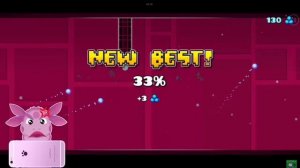 Лунтик играет в Geometry dash, New best и Level complete