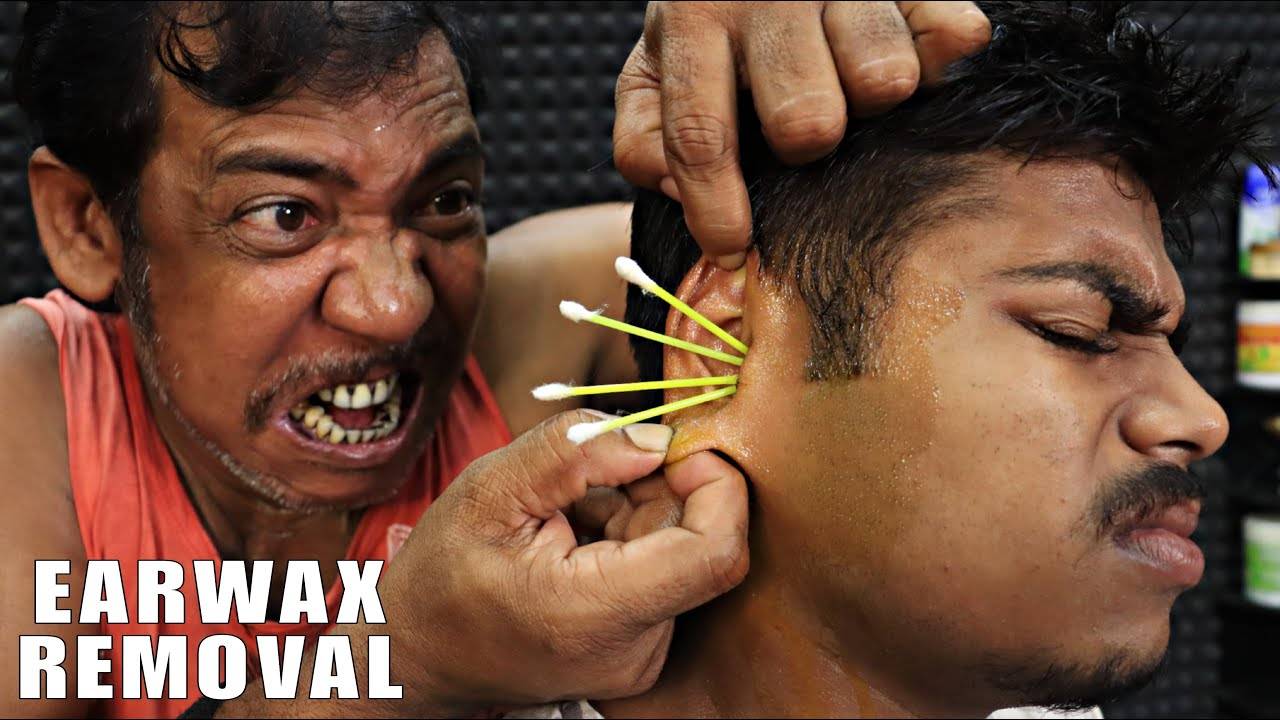 Ear Cleaning & Earwax Removal by Asim Barber ｜ Head Massage & Neck Cracking ｜ Ear Fingering ｜ ASMR смотреть онлайн
