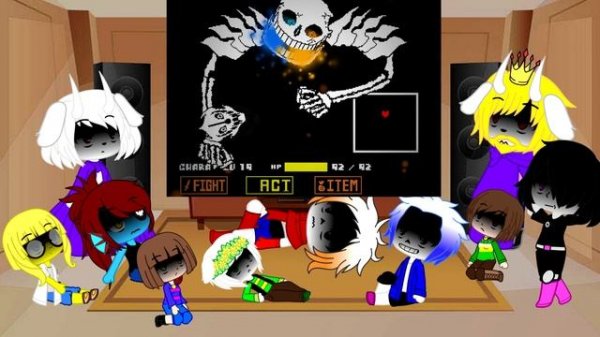 Реакция Undertale на ULTRA SANS FIGHT(Reanimated)