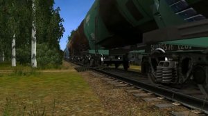 Тепловоз УТМ2м с маленьким грузовым в Trainz 12.
