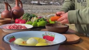 Кухня в далекой деревне в горах Азербайджанская Кухня Деревенская Кухня  Рецепты