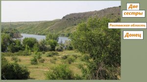 Северский Донец и горы Две сестры в начале июня. РО. Коршуны, растения, живые ископаемые на камнях