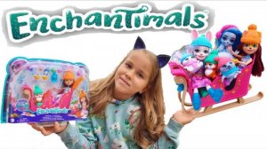 Энчантималс Зима Enchantimals Зимняя Коллекция Рождественсие Сани / Pretty Katy Queen