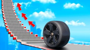 КАК ДАЛЕКО КОЛЕСО ЛАМБОРГИНИ ЗАБЕРЕТСЯ ПО СТУПЕНЬКАМ ЛЕСТНИЦЫ? - ЭКСПЕРИМЕНТЫ ГТА 5