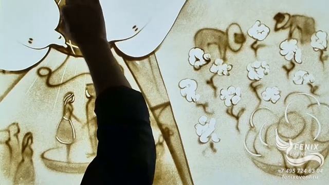 Заказать песочное шоу на праздник и корпоратив в Москве - песочная анимация на свадьбу и юбилей смотреть онлайн