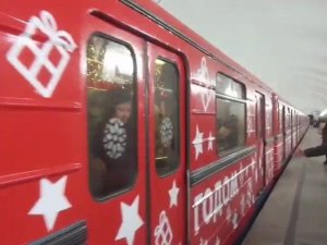 Поездка на составе Еж3 "Новогодний" по Таганско-Краснопресненской линии (04.01.2023 г.)