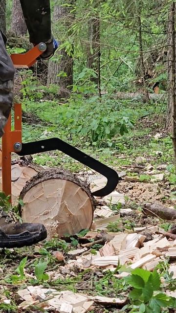 Самозахватные клещи для переноски брёвен. смотреть онлайн