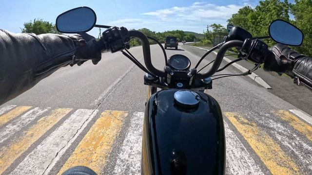 Harley Davidson Sportster 48 (1200cc). Прокатился от г. Владивостока до г. Фокино 110 км