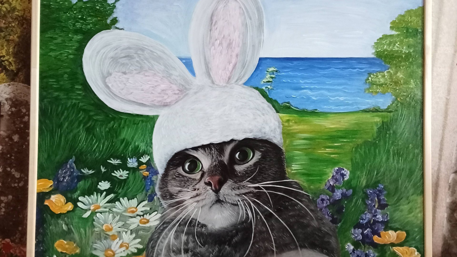 КАРТИНА, КОТ НА ПРИРОДЕ. Описание картины. Домашний кот. Относится к разделу культура смотреть онлайн
