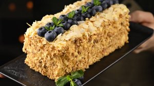 Сделал как вы любите! Хрустящий Торт Наполеон с Миндальным кремом! 2021