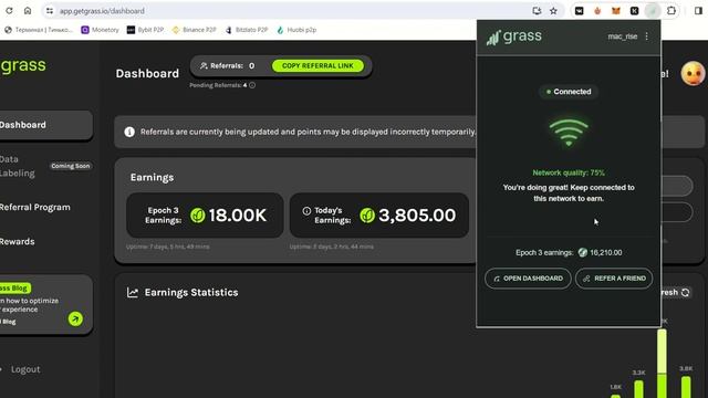 Используй свой WIFI для заработка. GRASS - новый способ май?