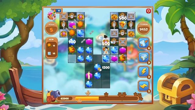 Как пройти уровень 9453 игры Сокровища Пиратов смотреть онлайн