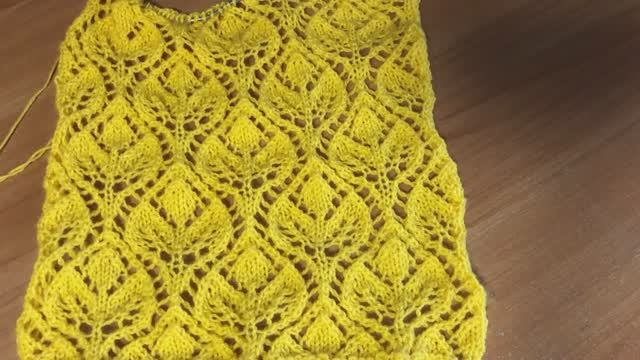 Очень красивый ажурный узор спицами для вас смотреть онлайн