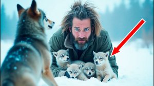 Он спас волчицу… И она принесла ему щенков!