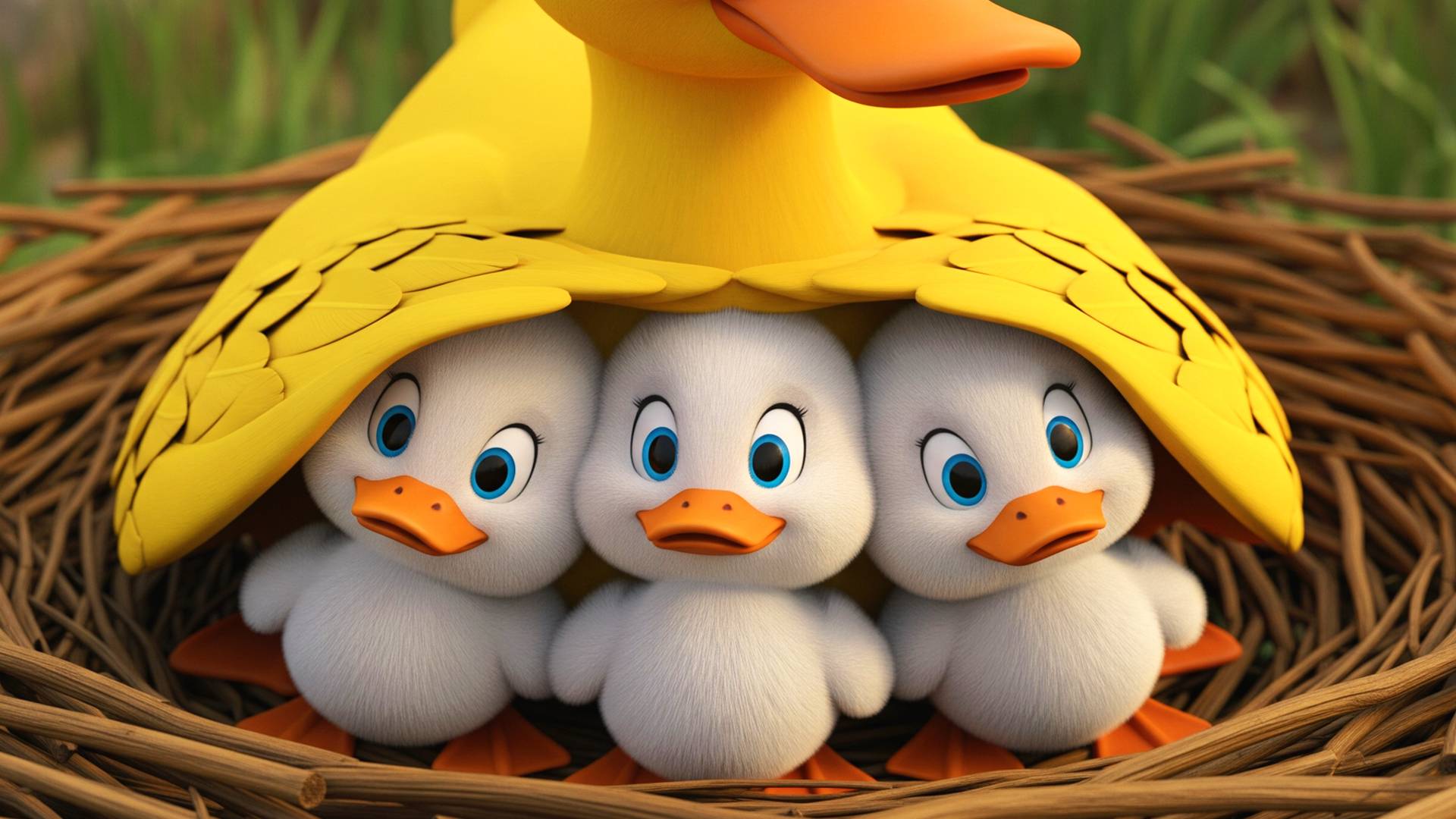 Маленькие утята — весёлая песенка для малышей смотреть онлайн