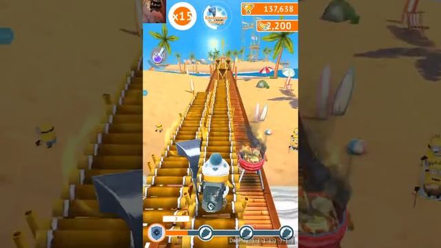 ИГРА Гадкий Я: Minion Rush_УРОВЕНЬ 307_ПЛЯЖ МИНЬОНОВ_1 ФРУКТ смотреть онлайн
