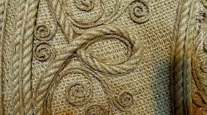 ,, Джутовые розы ,,...панно из джута