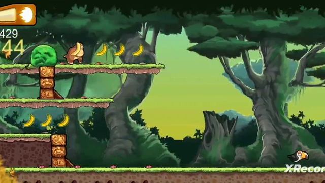 прохожу игру banana kong летаю на птицы и собераю бананы смотреть онлайн