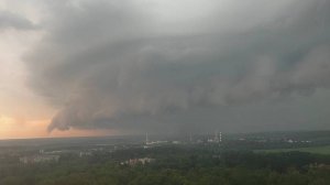 Ливень в Калужской области. Молнии и гроза