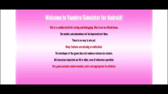 Яндере 2018-2019 года на телефон!!!!// два режима!!! 💗👙/🖤🧷.