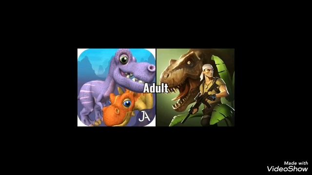 Trex And Stego(Jurassic Dino Kids) Vs Trex(Jurassic Survival)